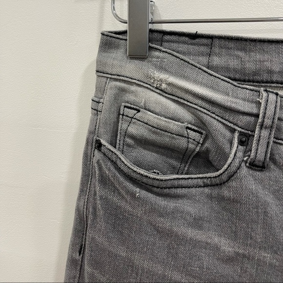 Urban Outfitters BDG High Waist Cotton Grey Denim Jeans 28w 30L Distressed - Picture 5 of 10